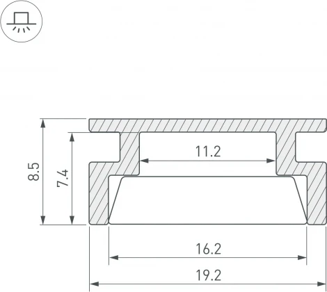 Профиль HR-3000 ANOD (Arlight, Алюминий) 044794