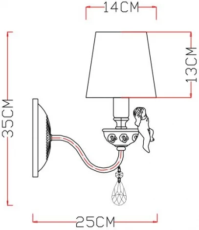 Бра Arte Lamp Cherubino A5656AP-1WG