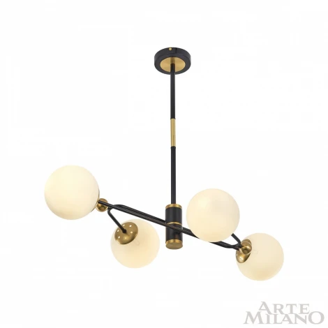 Потолочная люстра на штанге Arte Milano 272708/4 BK/GD (220V, шарики)
