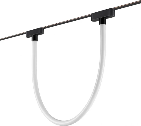 Трековый смарт-светильник с гибким неоном для низковольтного шинопровода Novotech Easy 359476 черный с двумя режимами работы LED 14W 24V 3000-6000K (умный дом - Алиса, Tuya Smart)