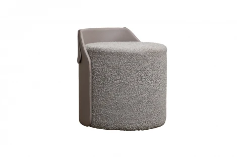 Пуф Bruno букле/иск.кожа серый Orso SER+Enzo902 50*50*51см Garda Decor