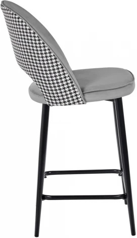 Стул Bradex Home полубарный Leo темно-серый с жаккардом, с поворотным механизмом (RF 0269)