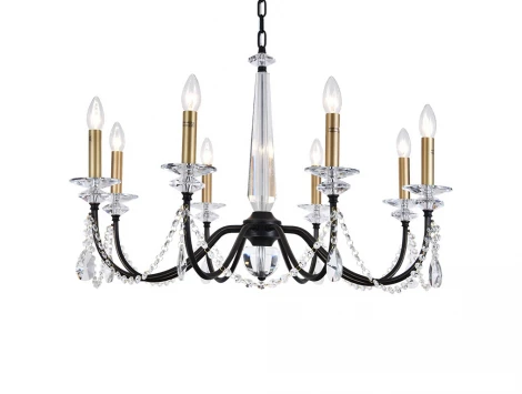 Подвесная люстра Newport Анастасия 3978/C black+brass