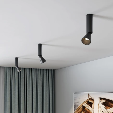 Светильник накладной светодиодный Elektrostandard Piks 25107/LED 7W 4000К черный (220V, круглые)