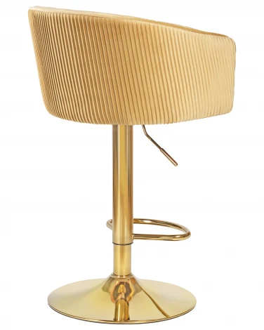 Стул барный DOBRIN DARCY GOLD (песочный велюр (1922-3)) 5025_GoldBase-LM GOLD, цвет сиденья песочный (1922-3), основания золото