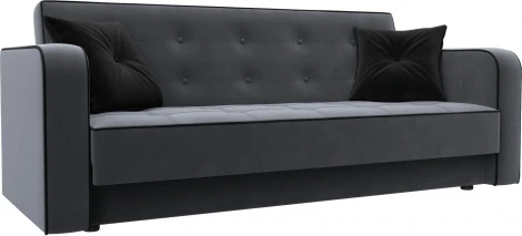 Диван-книжка Тур (Серый,Черный/Велюр) Лига Диванов арт.126156