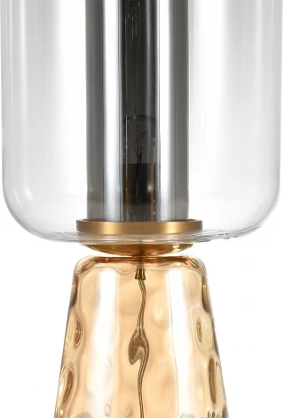 Настольная лампа в виде керосиновой лампы (11045/1T Amber) Indigo Strego V000474 (220V, фонарь, под старину, керосиновая лампа)