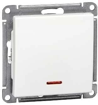Выключатель встраиваемый одноклавишный с подсветкой (белый) Systeme Electric W59 VS110-153-1-86