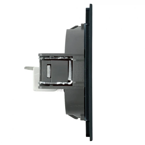 Розетка компьютерная 1-местная RJ-45 (механизм) RST00-3117-05 черный бархат Stekker Мия 50450
