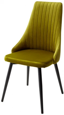 Стул Руссо Riviera 36 Олива, велюр / черный каркас