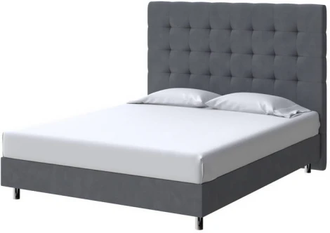 PROxSON Кровать Madrid Boxspring Standart (Ткань: Рогожка Тетра Графит) 180x200