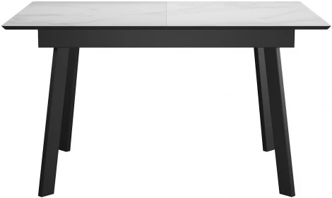 Стол DikLine SFH125 стекло Оптивайт Белый мрамор/подстолье черное 00-00069446