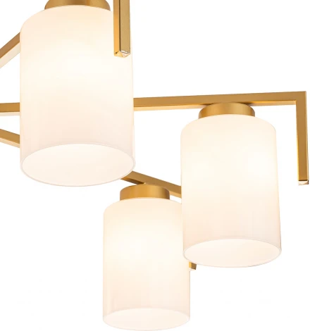 Потолочная люстра на штанге Escada Style 1142/7P Gold 7х60Вт E27, металл/стекло, золото (220V)