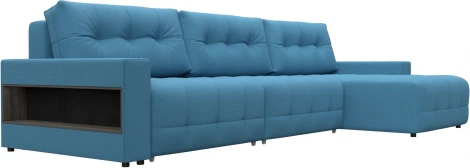 Диван угловой с полками Лига-053 НПБ Лонг Лига Диванов (Рогожка) арт.128956