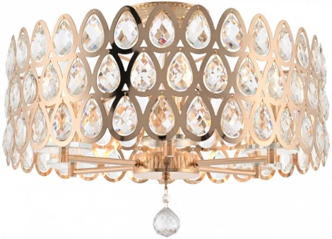 Потолочная люстра хрустальная на штанге Arte Milano Sorrento-1019 371019/6/50/490 GD (220V)