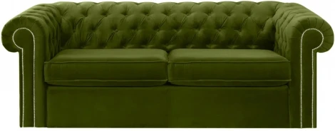 Диван Chesterfield ОГОГО (арт.344636), (Ткань/Зеленый)