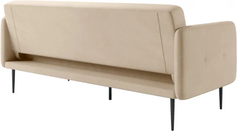 Monaco диван-кровать прямой с подлокотниками, трехместный, велюр бежевый Velutto 04 Top Concept арт.22305