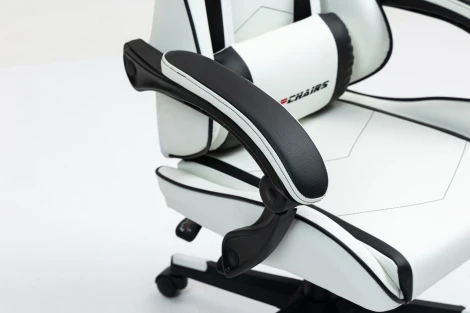 Кресло спортивное TopChairs Shadow бело-черный арт.УТ000039462