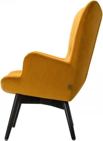 Кресло Хайбэк желтый/венге R-Home арт.4101060120h_Sun_венге