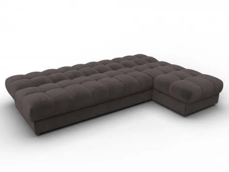 Диван угловой Лига-116 НПБ угол правый (ДСП,ЛДСП,Велюр/Коричневый) Лига Диванов 136955