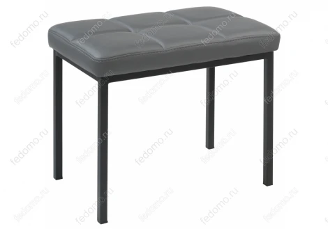 Банкетка Woodville Дион кожзам темно-серый / черный матовый 424172
