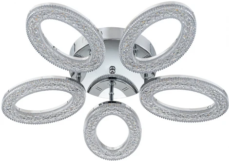 Потолочная люстра Escada Barit 10283/5LED 120Вт, металл/акрил, хром (регулировка яркости, 220V, пульт управления)