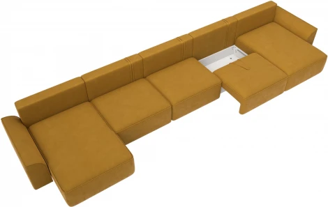 Диван п-образный Лига-048 НПБ МегаЛонг Лига Диванов (Велюр) арт.128319