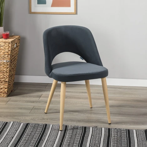 Стул Lars Diag grey/нат.дуб R-Home арт.410120141h_Diaggrey_н.дуб