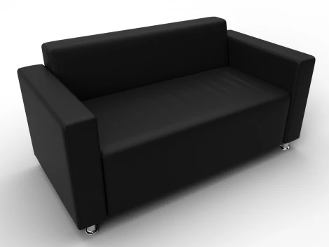 Диван прямой Лига-093 ВН (ДСП,Брус,Фанера,Экокожа/Черный) Лига Диванов 134961