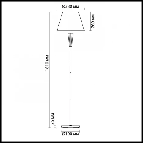 Торшер Lumion Loraine 3733/1F (220V, выключатель, круглые)