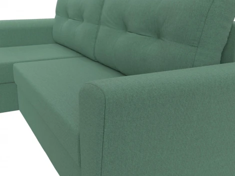 Диван угловой Амстердам Лайт левый угол (Зеленый/Рогожка) Лига Диванов арт.121171L