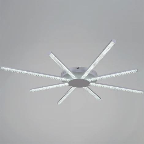 Потолочная люстра светодиодная с пультом  и ночным режимом Reluce 06537-0.3-4+4 WH (Умный дом) (220V)