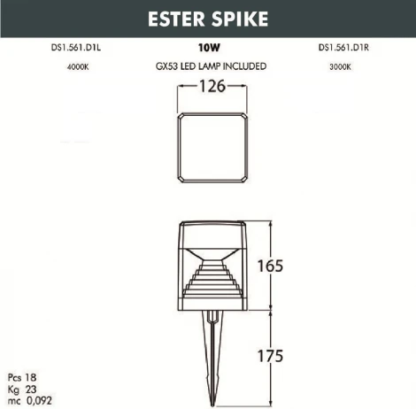 Грунтовый светильник Fumagalli Ester DS1.561.000.LXD1L (220V, IP55)