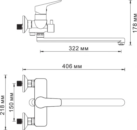 Смеситель Wasserkraft Lippe 4502L универсальный