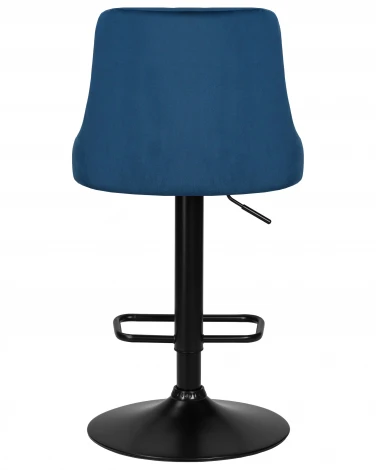 Стул барный DOBRIN JOSEPH BLACK (синий велюр (MJ9-117)) 5021_BlackBase-LM BLACK, цвет сиденья синий (MJ9-117), основания черный