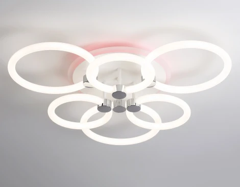 Потолочная светодиодная люстра RGB Ambrella Acrylica FA3844 (220V, пульт управления)