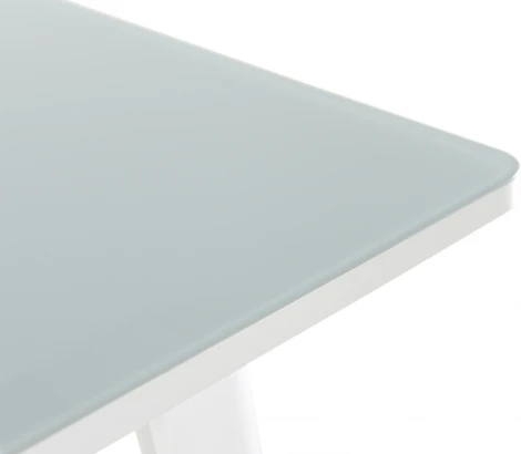 Стол Гамбург 1, Белый/Стекло серое, Аврора