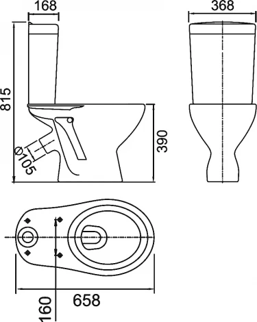 Унитаз-компакт Cersanit Mito best 031