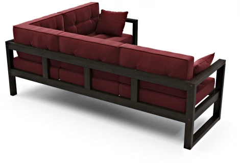 Диван Arsko Астер У венге красный велюр