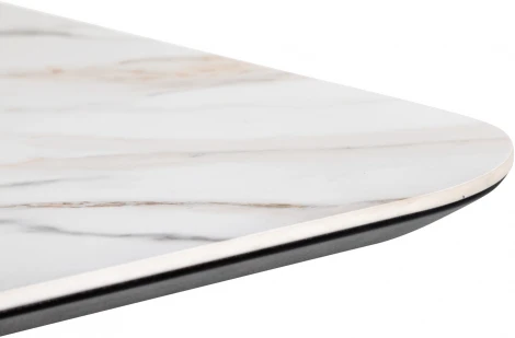 Стол R-Home Месси раздвижной 120-160 Светлый мрамор/Бабочка