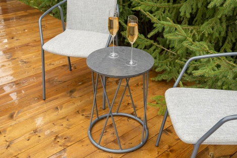 "Марокко" кофейный комплект из алюминия, цвет темно-серый 4SIS MARC2T1-3-SET