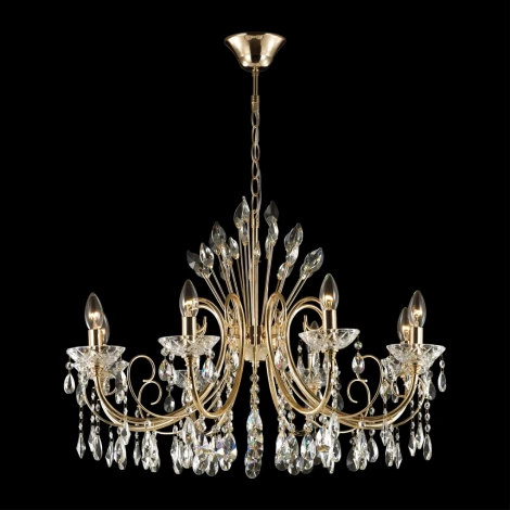 Подвесная люстра Odeon Light Versia 4977/8 (220V, хрусталь, подвески, на цепи, подсвечник, свеча)