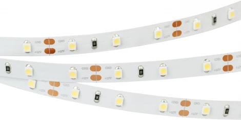 Светодиодная лента RT-A60-8mm 12V Warm2700 (4.8 W/m, IP20, 2835, 5m) (Arlight, 4.8 Вт/м, IP20) 010597(2)