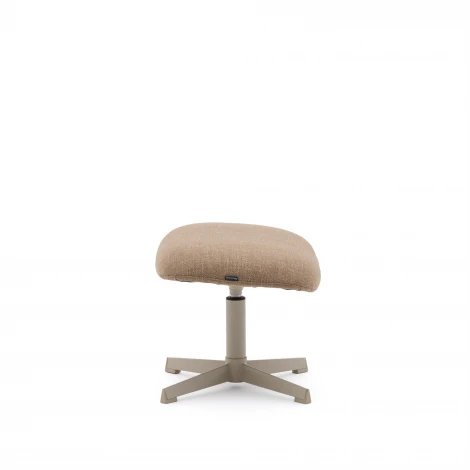 Jaspe Вращающийся пуф светло-коричневого цвета с серой отделкой металла La Forma (ex Julia Grup) арт.210908