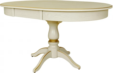 Стол обеденный Моро 04 раздвижной слоновая кость/золото 100/140*100 от фабрики Mebelik