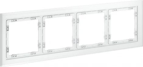 Рамка на 4 поста (белый, матовый, стекло) Voltum S70 VLS110402