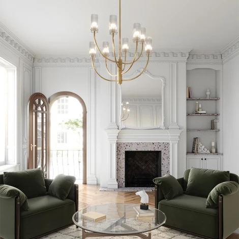 Потолочная люстра на штанге Maytoni Arco MOD223PL-08BS (220V)