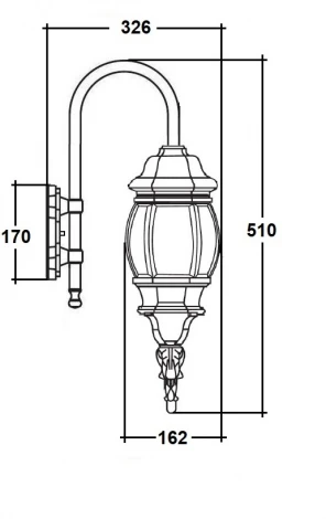 Настенный фонарь уличный IP44 Oasis Light AMERICA S 83402S 10 Bl (220V, фонарь)