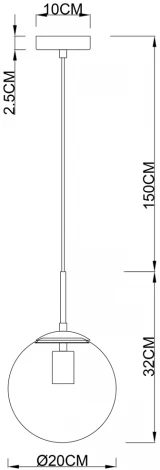 Подвесной светильник Volare A1563SP-1PB