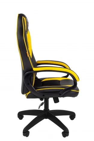 Кресло Chairman game 16 Россия экокожа черный/желтый 7213487
